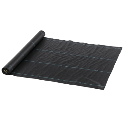 Outsunny 3ft x 164ft Weed Barrier, Landscape Fabric, for Greenhouse Yard Garden Weed Control, Heavy-Duty & Easy Setup, 2oz