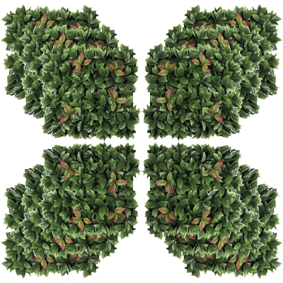 Outsunny 20" x 20" Grass Wall Panels, Greenery Decor Panels