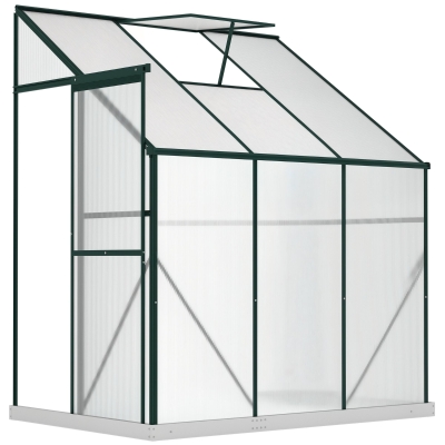 Outsunny 6' x 4' Walk-in Greenhouse, Polycarbonate, Green