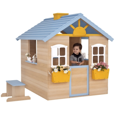 Kids Playhouse 44.5"W x 37"D x 53"H Blue