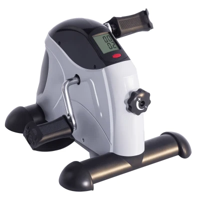 Soozier Portable Mini Exercise Bike Desk Pedal Indoor Cycle Fitness Hand Foot Exercise Machine w/ LCD Display