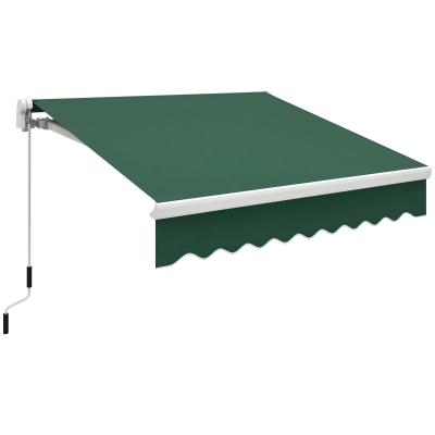 Outsunny 8' x 7' Retractable Patio Awning, Green