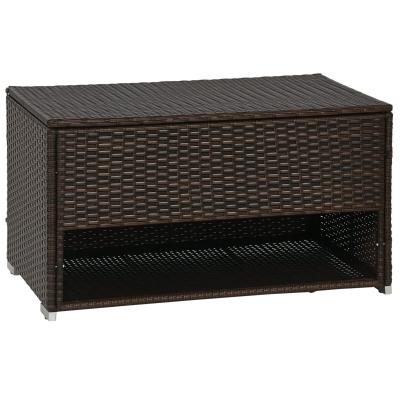 Rattan Storage Cabinet 37.5"x23.5"x21.25" Brown