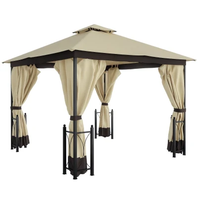 Outsunny 13' x 11' Patio Gazebo Canopy Garden Tent Sun Shade