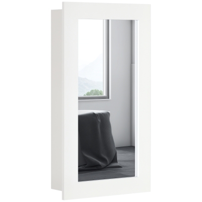Mirror Cabinet 15.75"W x 4.75"D x 28"H White