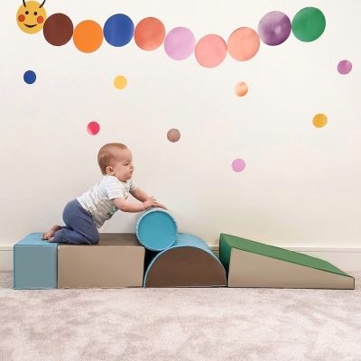 Soozier 5 Piece Climb and Crawl Activity Playset Soft Safe Foam for Toddler Learning Toy