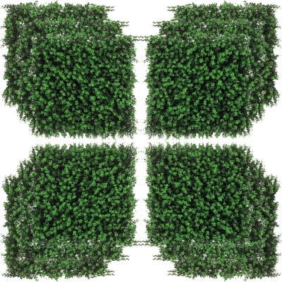 Outsunny 20" x 20" Grass Wall Panels, Greenery Decor, Emerald Green