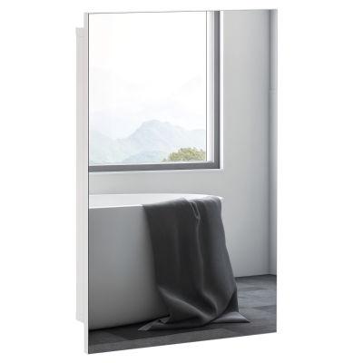 kleankin Wall-Mounted Medicine Cabinet with Mirror, White