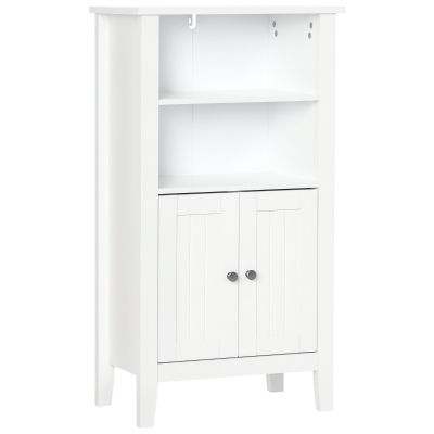 Kleankin Wooden Bathroom Cabinet, Freestanding Storage, White