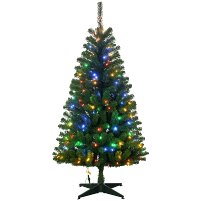 HOMCOM 5' Prelit Artificial Christmas Tree with LED Lights