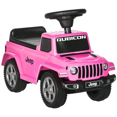Aosom Kids Ride-On Push Car, Engine Sounds, Pink