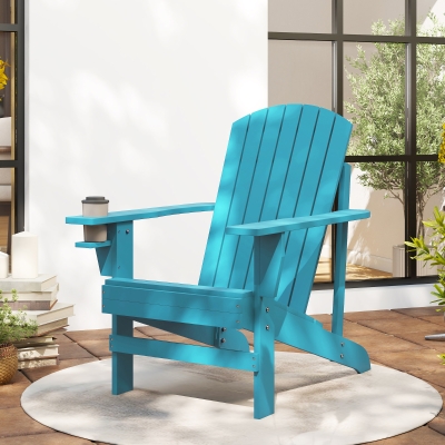 Outsunny Oversized Adirondack Chair, Sky Blue Outdoor Lounge