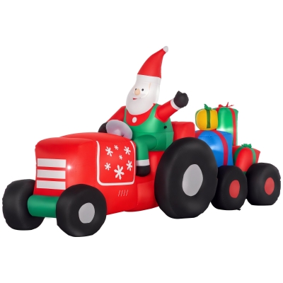 Outsunny 9ft Santa Claus Inflatable Yard Decor with LED Lights