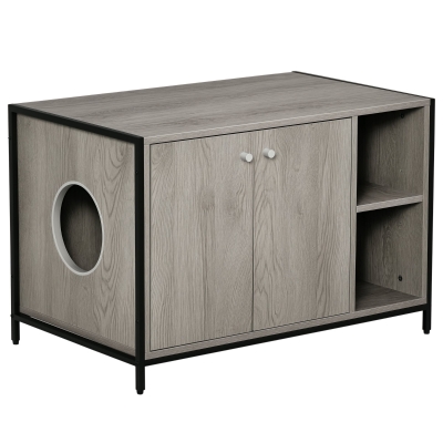 Cat Litter Box 32.75" x 20" x 21.75" Grey