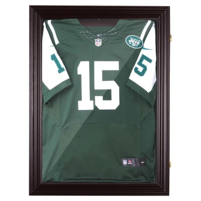 HOMCOM Jersey Display Frame Case, Acrylic Sports Shirt Shadow Box for Basketball Football Baseball, 26" x 35", Brown