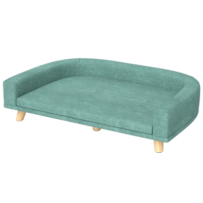 PawHut Dog Sofa for Large Dogs with Washable Cover, Anti-slip Foot Pads, Green
