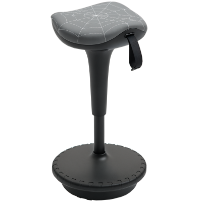 Vinsetto Backless Wobble Stool Chair, Standing Desk Chair, Adjustable Learning Stool for Office Desks, with Rocking Motion, Grey