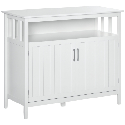 HOMCOM Buffet Cabinet, Kitchen Sideboard with 2 Doors, White