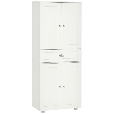 HOMCOM 72" Freestanding Kitchen Pantry Cabinet, White