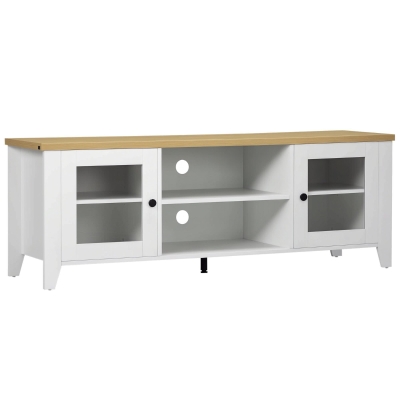 HOMCOM Modern TV Stand for TVs up to 60", White