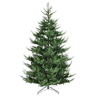 HOMCOM 9ft Artificial Christmas Tree with Metal Base, Xmas Tree