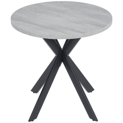 HOMCOM 29" Dining Table, Contemporary Round Kitchen Table with Steel Legs, Grey