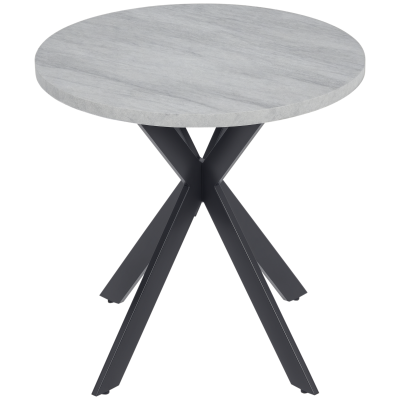 HOMCOM 29" Dining Table, Contemporary Round Kitchen Table with Steel Legs, Grey