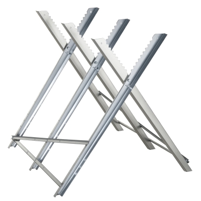 DURHAND Portable Sawhorse Heavy Duty Cutting Stand Steel Adjustable Work Support, Foldable Sawhorse Stand 220 lbs Weight Capacity