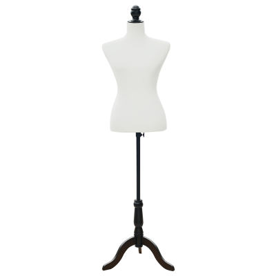 HOMCOM Female Mannequin Dress Form Torso Dressmaker Stand Display (White)