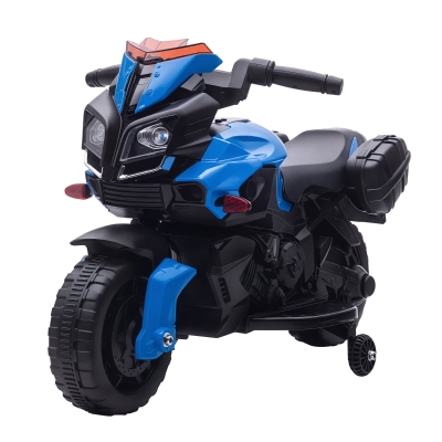 AOSOM Kids Electric Motorcycle Ride-On Toy 6V 3 km/h Max Speed for Kids 18 - 48 months Blue