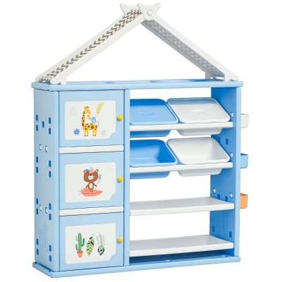 Kids Storage Rack 50.5" x 13.5" x 61" Blue