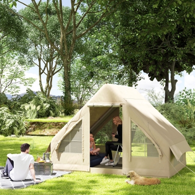 Inflatable Camping Tent 118.1" L x 78.7" W x 78.7" H Sand