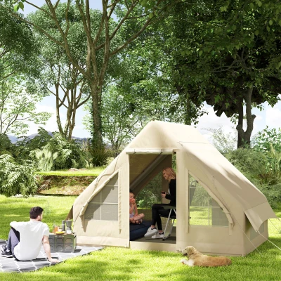 Inflatable Camping Tent 118.1" L x 78.7" W x 78.7" H Sand