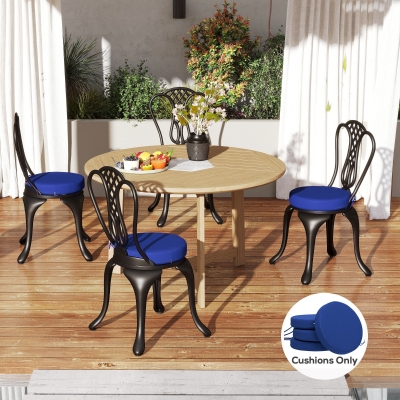 Outdoor Seat Cushion Set 15" Dia. x 2.8" H Blue