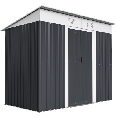 Outsunny 7' x 3.6' Backyard Garden Tool Storage Shed with