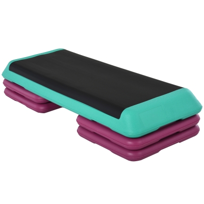 Soozier 3.9"/5.9"/7.9" Aerobic Stepper Exercise with Non-Slip Top for Home, Office, Indoor, Outdoor, Multicolour