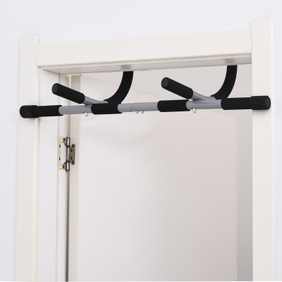 Soozier Pull-Up Bar for Doorway, Home Fitness Door Horizontal Chin up Bar for Indoor Gym Upper Body Workout, Grey