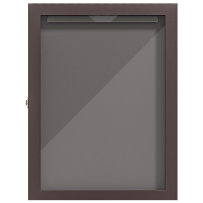 HOMCOM 28" x 35" Hockey Jersey Frame, Jersey Shadow Box for Basketball Football Baseball, Brown