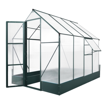 Outsunny 8.2' x 6.2' Greenhouse Aluminum Frame with Temperature Controlled Window