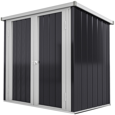 Outsunny 5' x 3' Metal Garden Storage Shed, Tool House with Double Doors for Backyard, Patio, Lawn