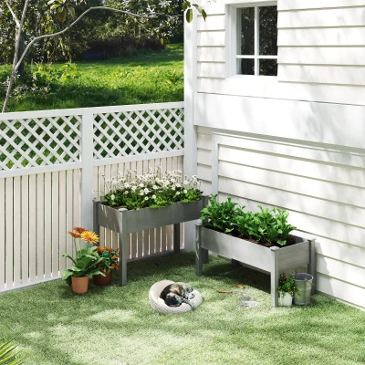 Flower Bed 45.25" x 45" x 30" Gray