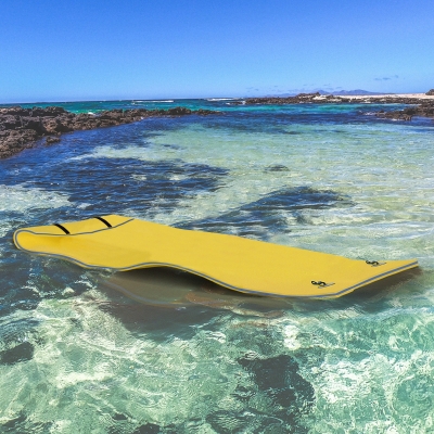 Soozier 6.5' x 2' Roll-Up Pool Float Pad Water Floating Mat for Lake, Ocean, Pool Playing, Relaxing & Recreation, Yellow