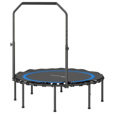 Soozier 45" Foldable Mini Trampoline with Adjustable Handle, Blue