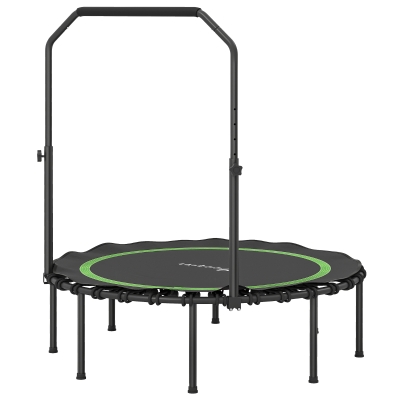 Soozier 45" Foldable Mini Trampoline with Adjustable Handle, Green