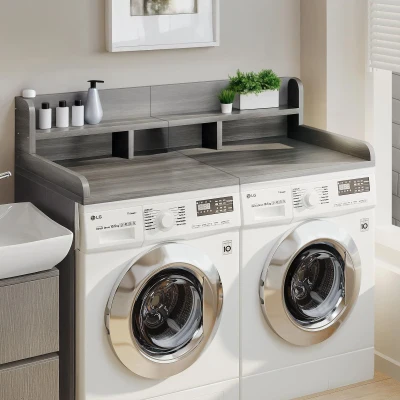 Practical Washer Dryer Countertop with Non-slip Pads, Gray+White