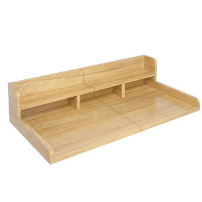 Double Layer Practical Washer Dryer Countertop with Non-slip Pads, Natural