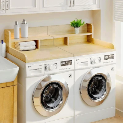 Practical Washer Dryer Countertop with Non-slip Pads, Oak