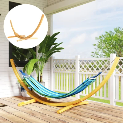 Outsunny 10.6' Wooden Hammock Stand, 264lbs Capacity, Natural