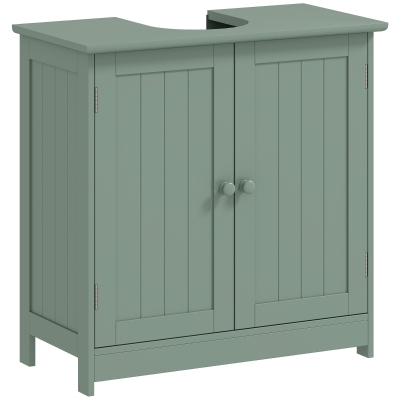 HOMCOM Dark Green Bathroom Vanity Cabinet with Adjustable Shelf