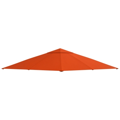 Outsunny 10' x 10' Square Gazebo Canopy Replacement UV Protected Top Cover Sun Shade Orange